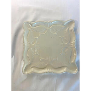 California Pantry Classic 6" Embossed Ceramic Plate Trivet Beige Floral